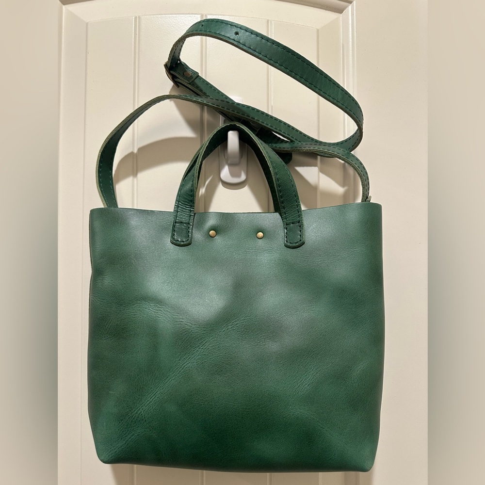 EUC Portland Leather Goods Cowboy Mint Green Mini CB Classic Tote Bag - Picture 2 of 4